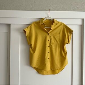 Albion Yellow Women's Button-Down Shirt